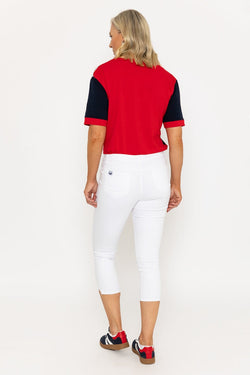 Carraig Donn White Crop Stretch Jeans