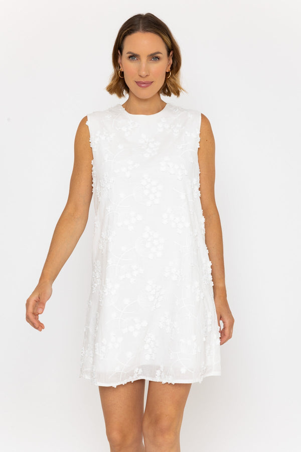 Carraig Donn White Embroidered Mini Dress