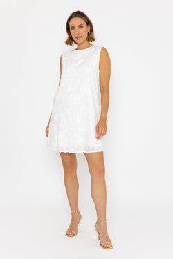 Carraig Donn White Embroidered Mini Dress