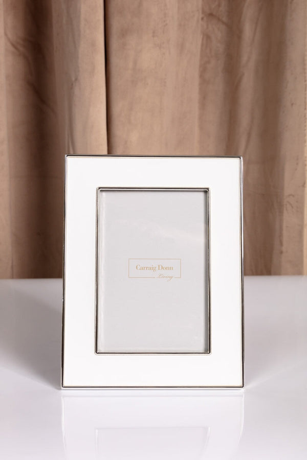 Carraig Donn White & Silver Trimmed Frame