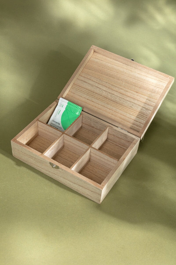 Carraig Donn Wooden Floral Tea Box