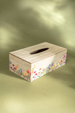 Carraig Donn Wooden Floral Tissue Box