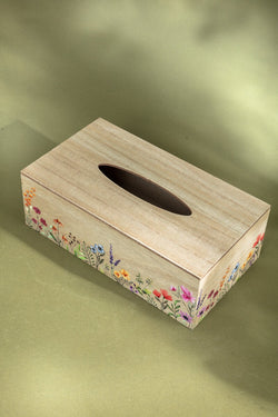 Carraig Donn Wooden Floral Tissue Box