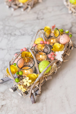 Carraig Donn Yellow Easter Triple Tea Light Holder