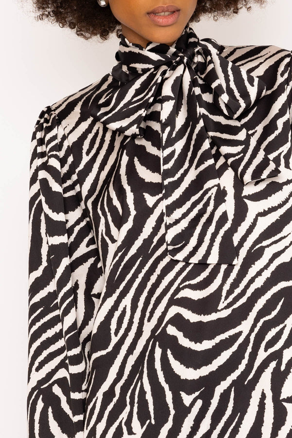 Carraig Donn Zebra Print Long Sleeve Sasha Blouse