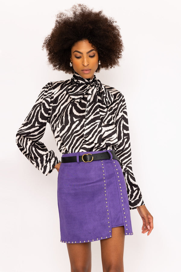 Carraig Donn Zebra Print Long Sleeve Sasha Blouse