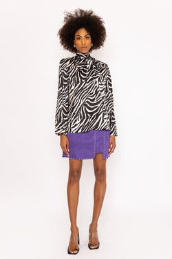 Carraig Donn Zebra Print Long Sleeve Sasha Blouse