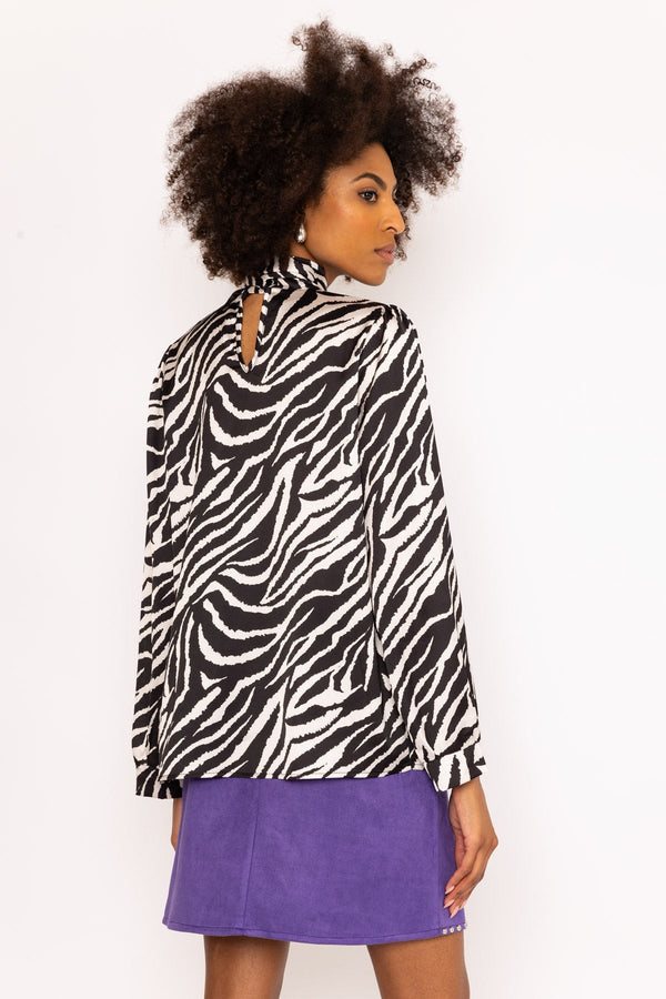 Carraig Donn Zebra Print Long Sleeve Sasha Blouse