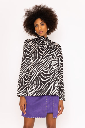 Zebra Print Long Sleeve Sasha Blouse