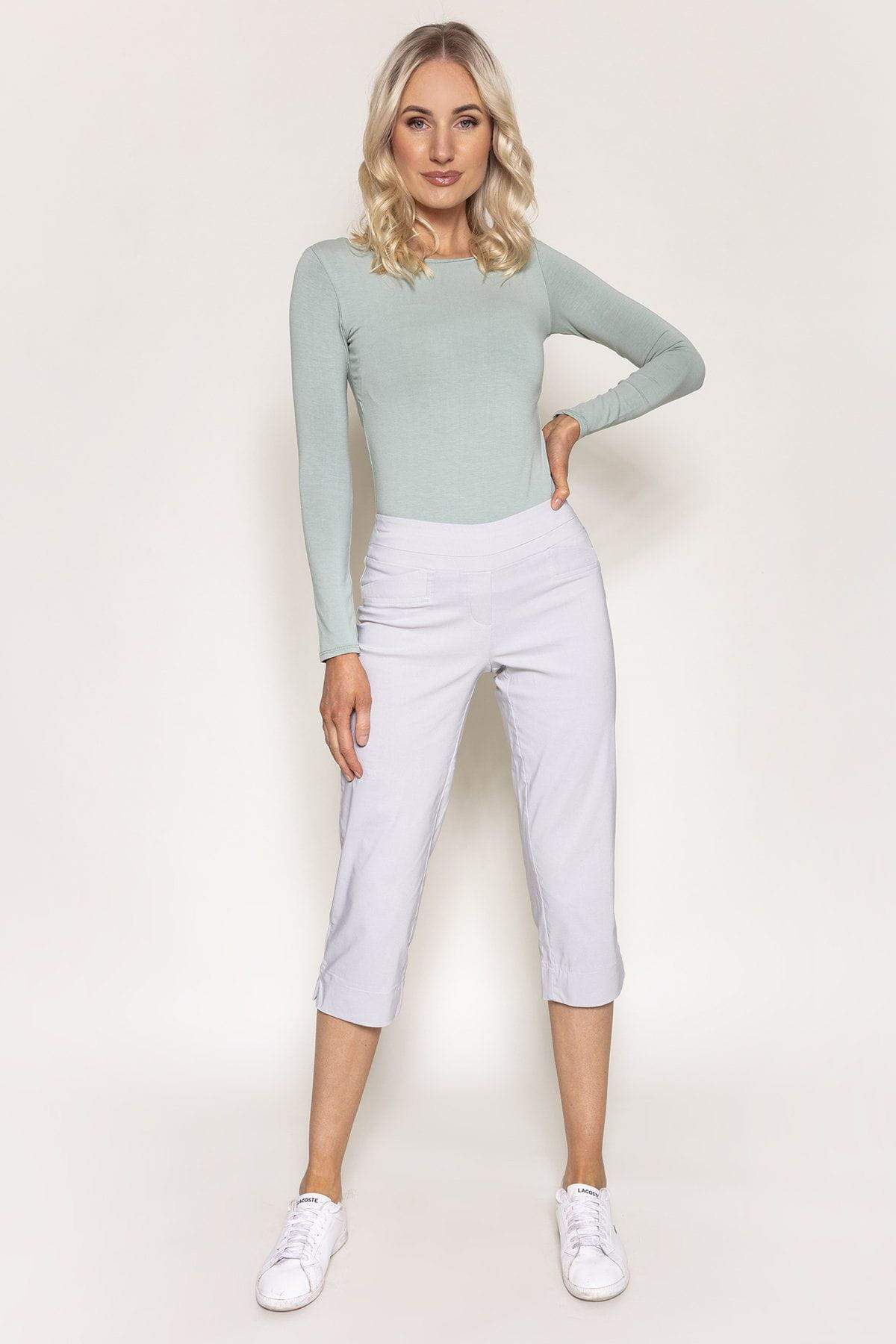 carraig donn bengaline crop pants in grey 349738