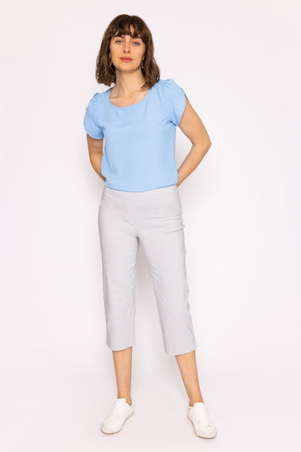 Studio Curve Bengaline Crop Pant, White - Jeans, Pants & Shorts