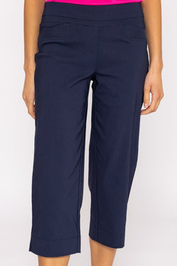 Carraig Donn Bengaline Crop Pants in Navy