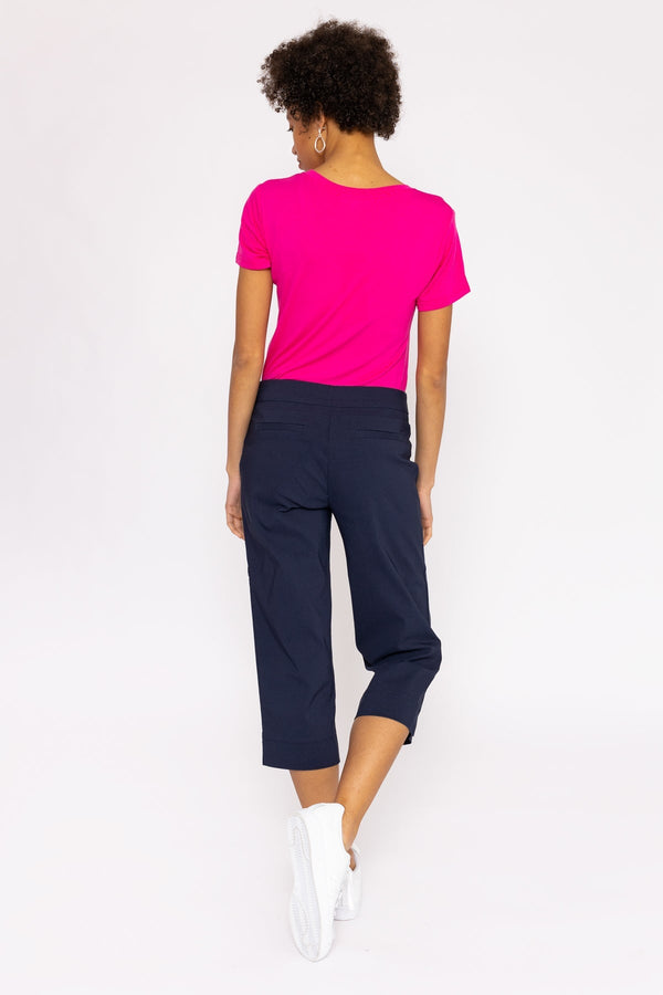 Carraig Donn Bengaline Crop Pants in Navy