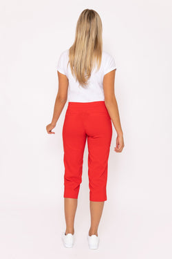 Carraig Donn Bengaline Crop Pants in Red