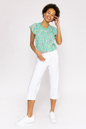 Bengaline Crop Pants in White