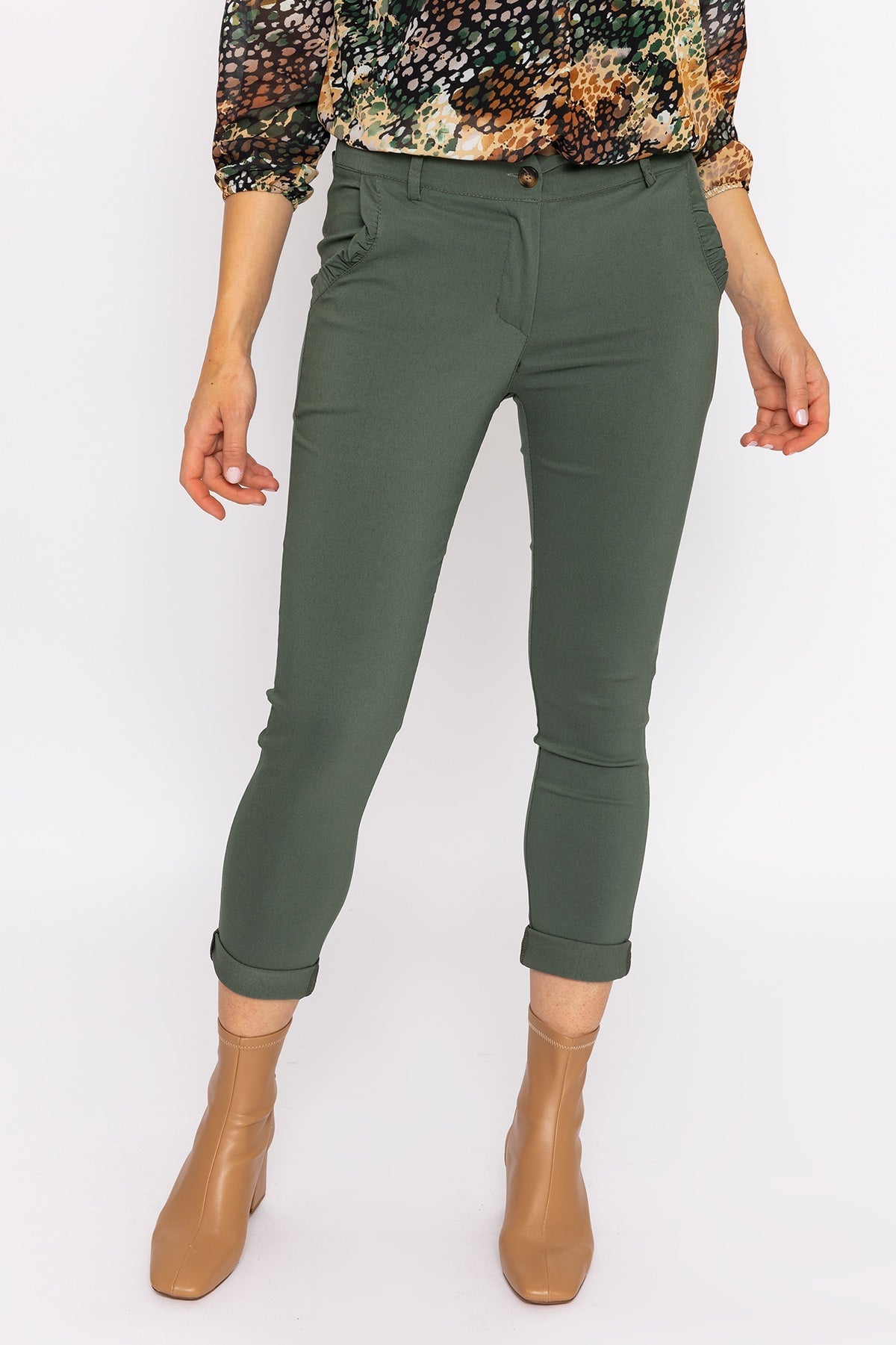 carraig donn bengaline trousers in khaki 845946