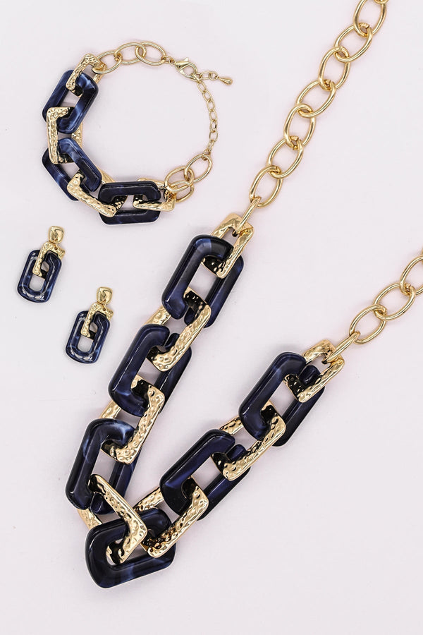 Carraig Donn Black & Gold Large Link Necklace