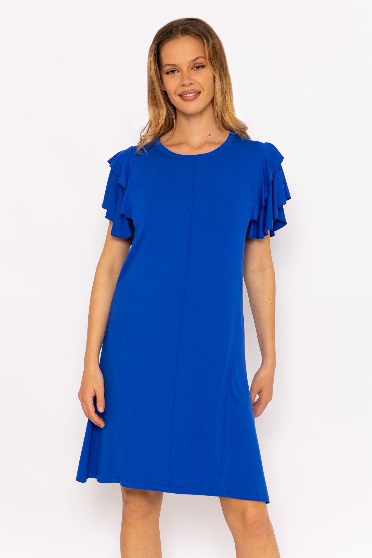 Blue 2024 jersey dresses