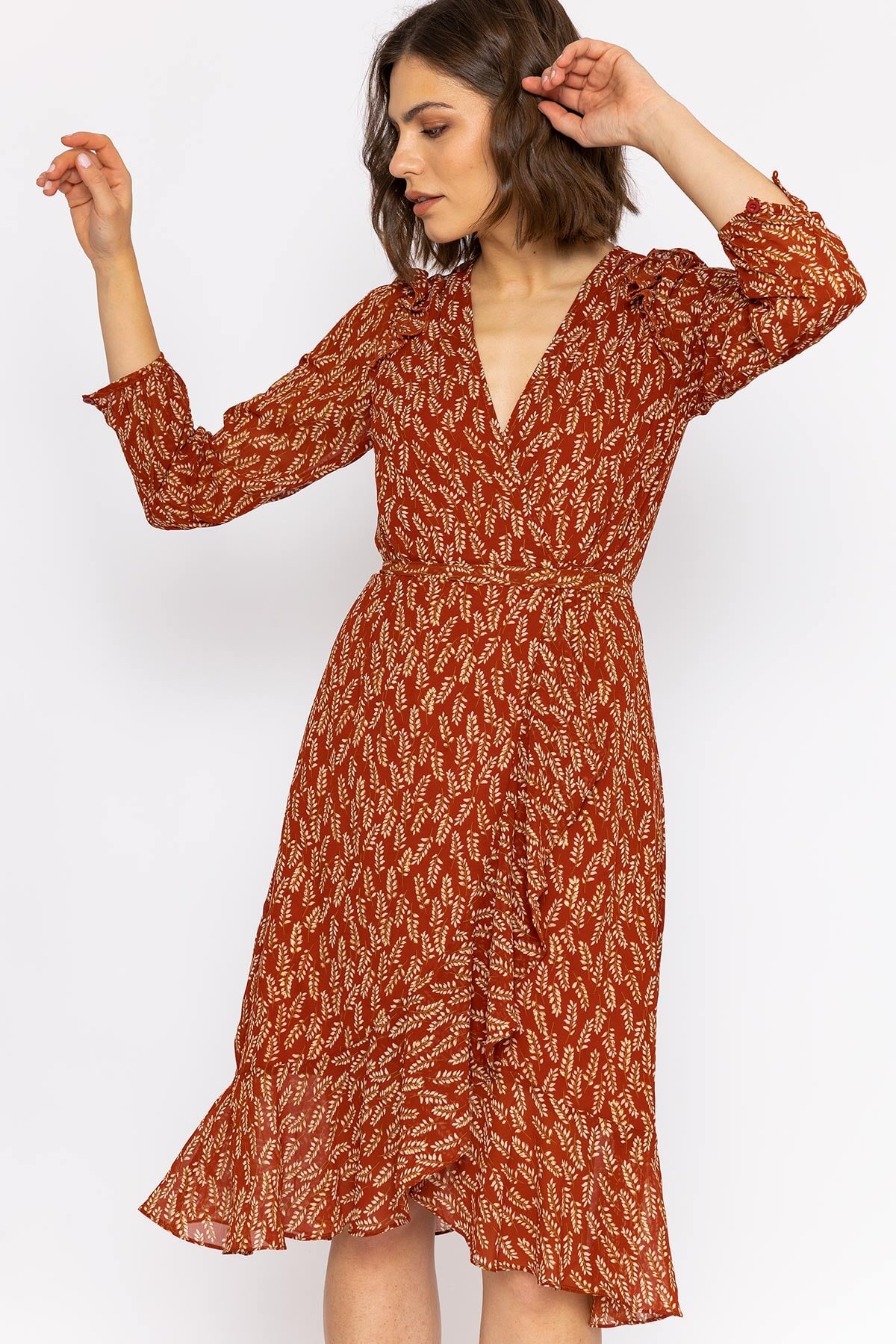 Boho wrap dress best sale