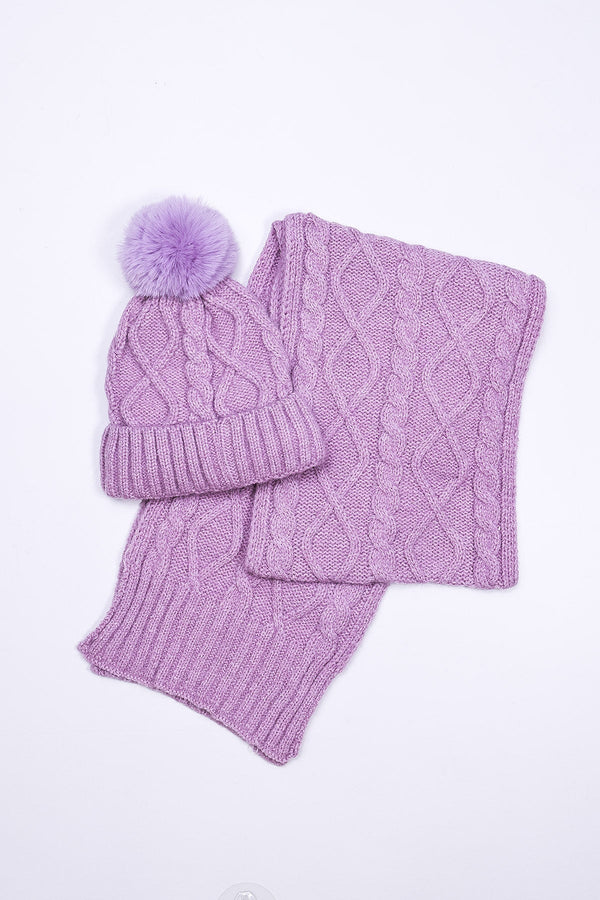 Boxed Beanie and Scarf in Lilac, Boxed Gifts