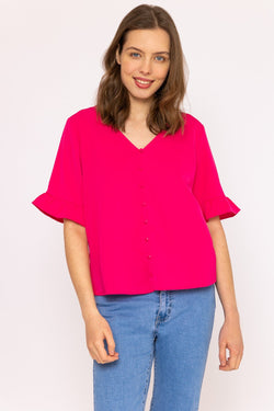 Carraig Donn Button Blouse in Pink