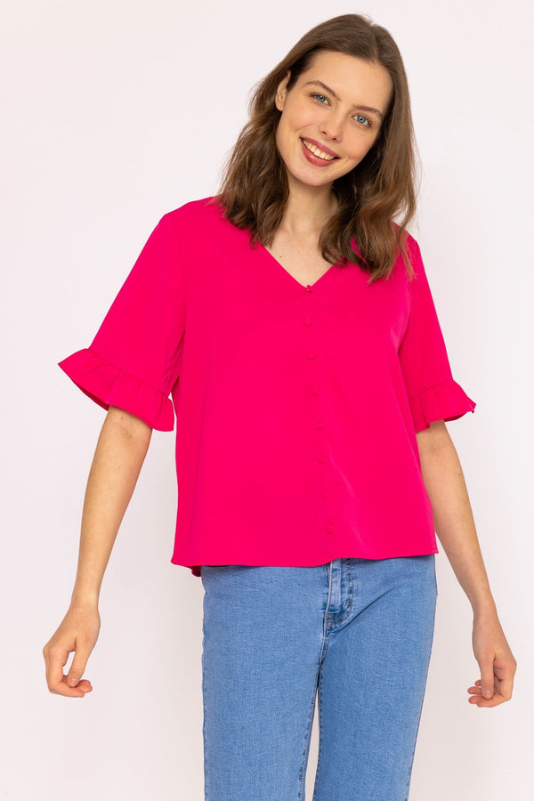 Carraig Donn Button Blouse in Pink