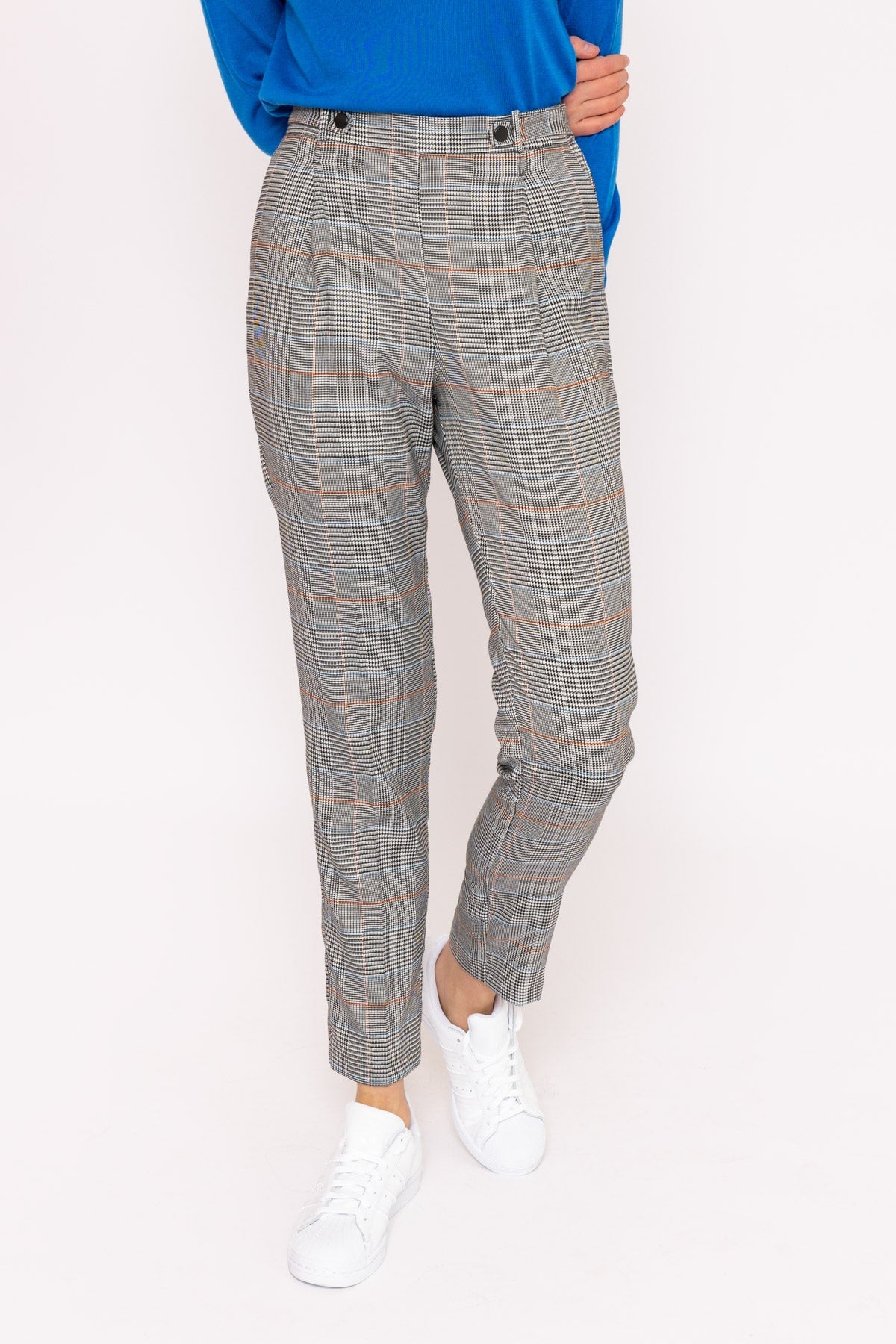 Button Detail Tailored Pant Trousers Carraig Donn