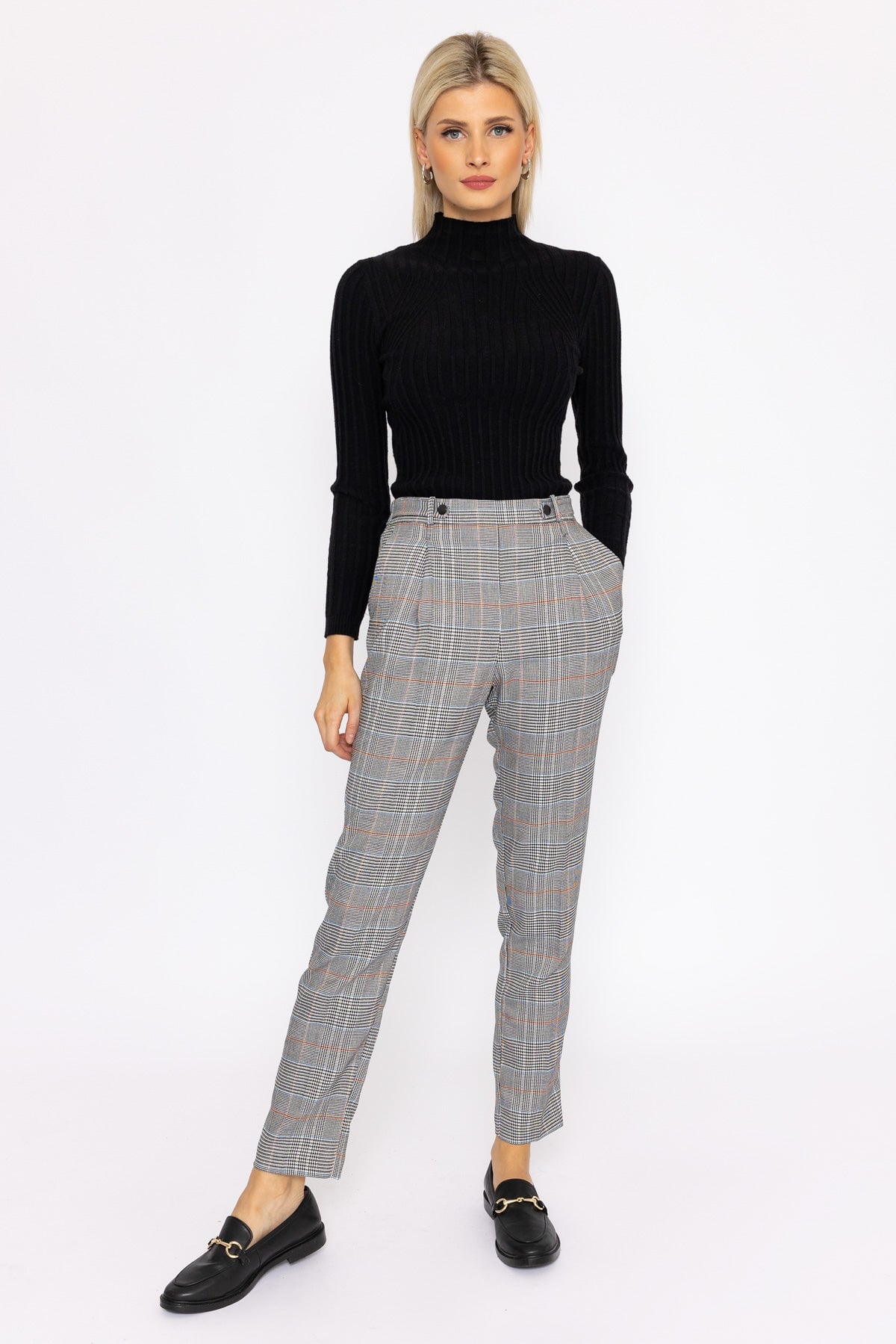UNIQLO Ankle Length Trousers Pants Black Gingham Check Print Size XS | eBay