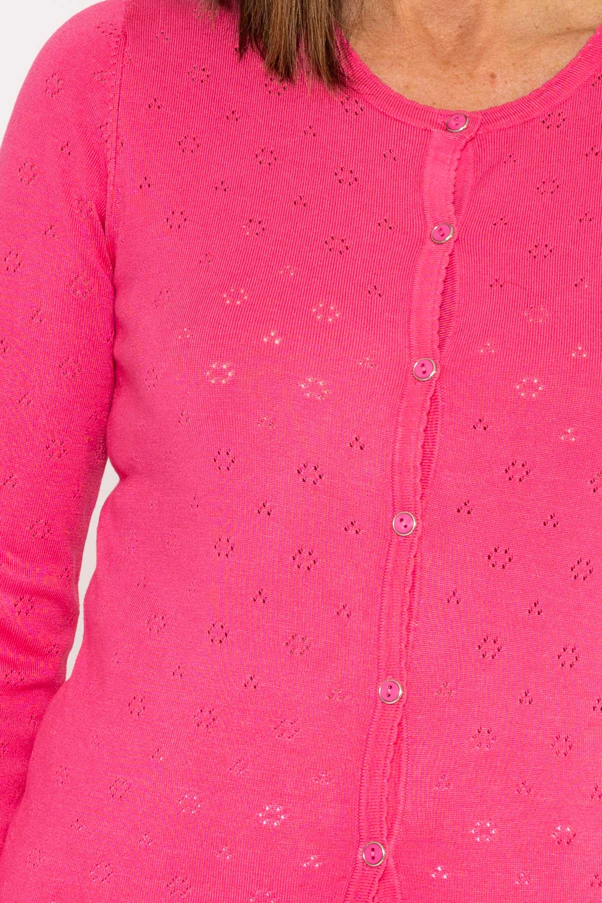 Pink button hotsell up sweater