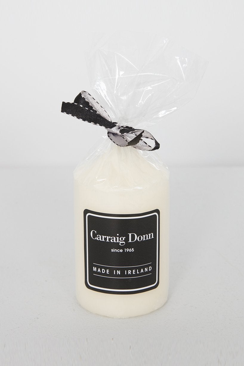 Carraig Donn Carraig Donn Pillar Candle 110 x 76mm in Ivory