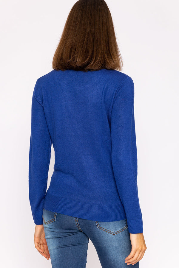 Carraig Donn Crew Neck Cashmilon Knit in Cobalt