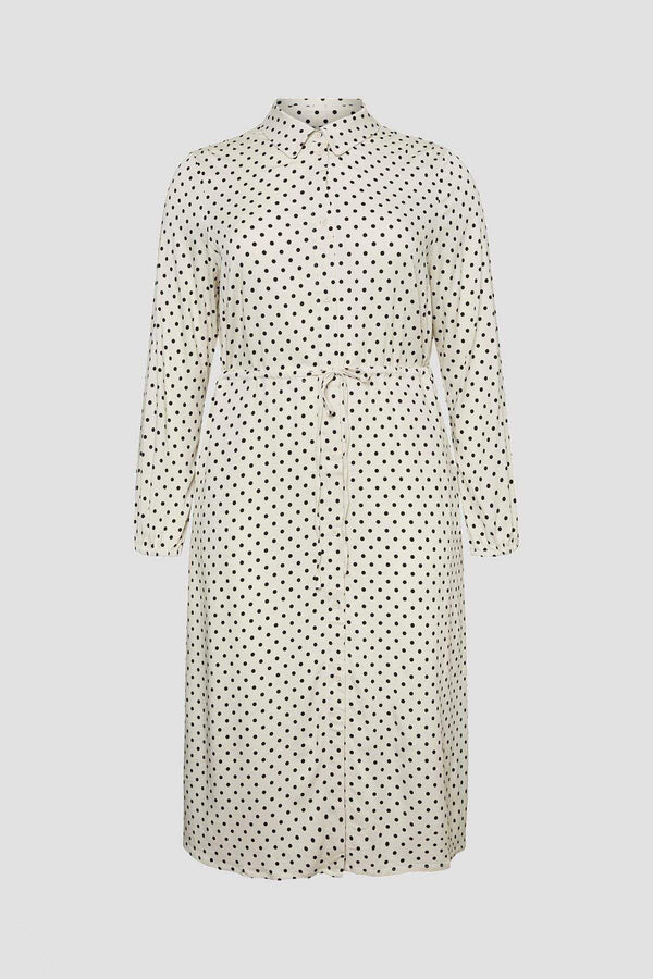 Carraig Donn Curve - Midi Shirt Dress in White