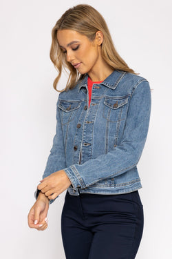 Carraig Donn Denim Jacket in Medium Blue