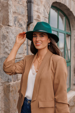 Carraig Donn Fedora Hat in Teal