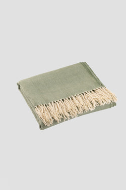 Carraig Donn Forest Green Herringbone Throw