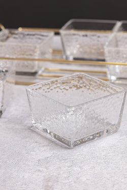 Carraig Donn Glass & Gold Serving Dish Set Of 4