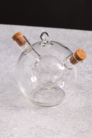 Glass Oil And Vinegar Bottle