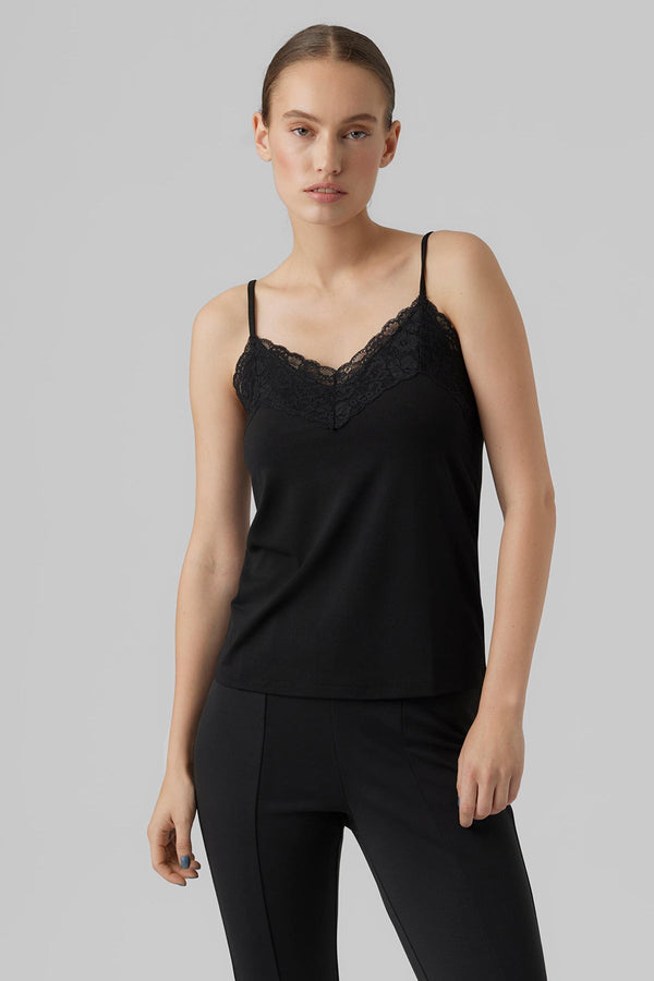 Carraig Donn Jade Milla Singlet Top in Black