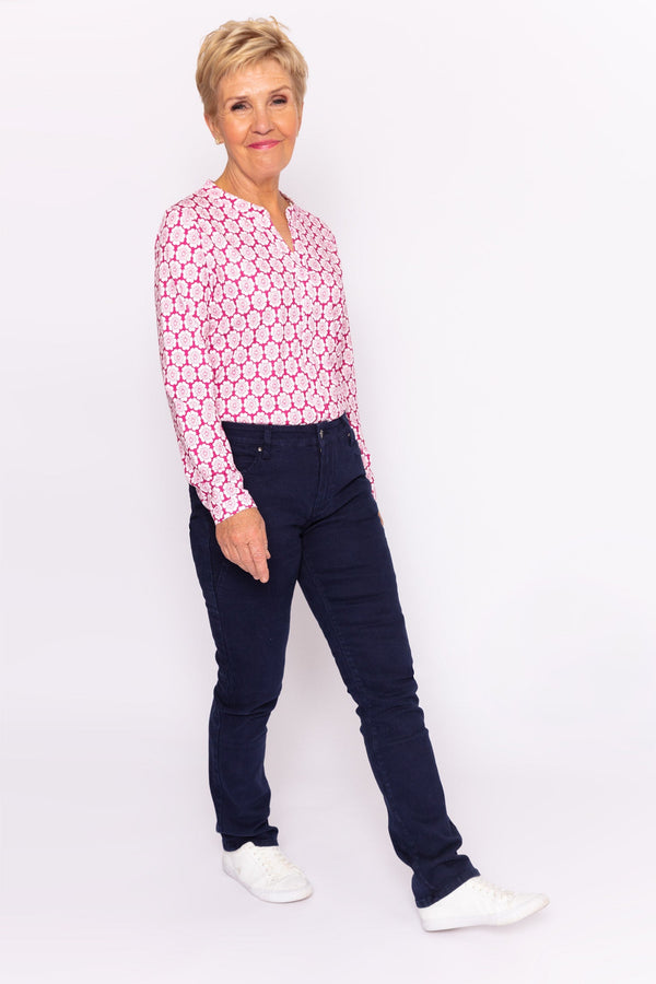 Carraig Donn Jeans with Stitch Detail in Navy