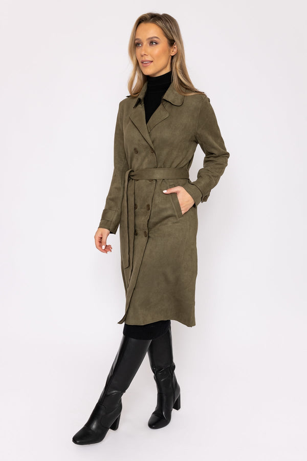 Khaki Green Trench coat | Women's Coats | Carraig Donn