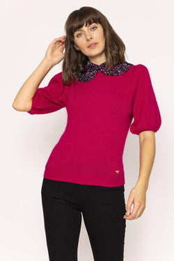 Carraig Donn Knit with Detachable Collar in Pink