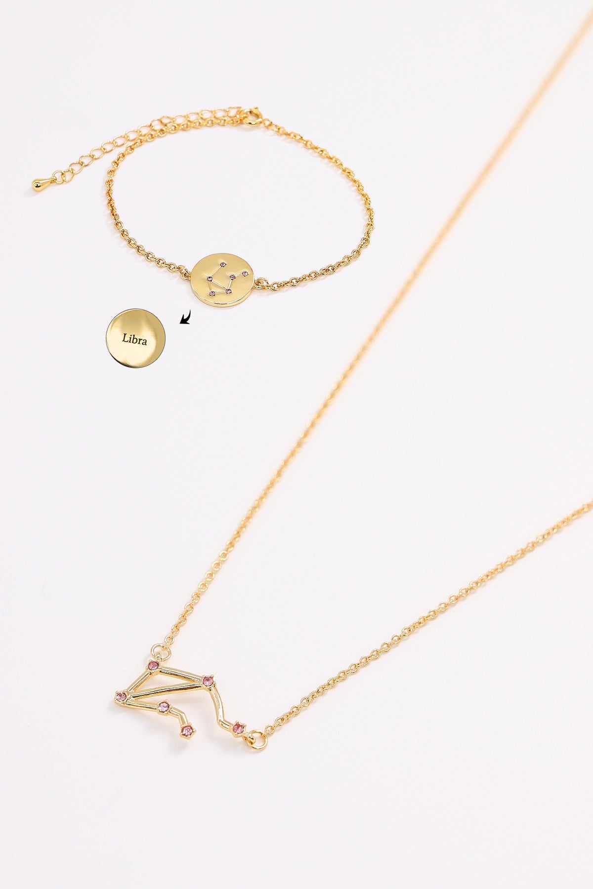 Libra Constellation Necklace Sky Blue – Carla De La Cruz Jewelry