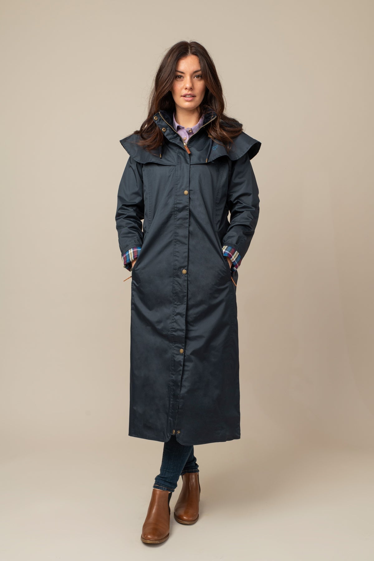 Ankle length waterproof coat best sale