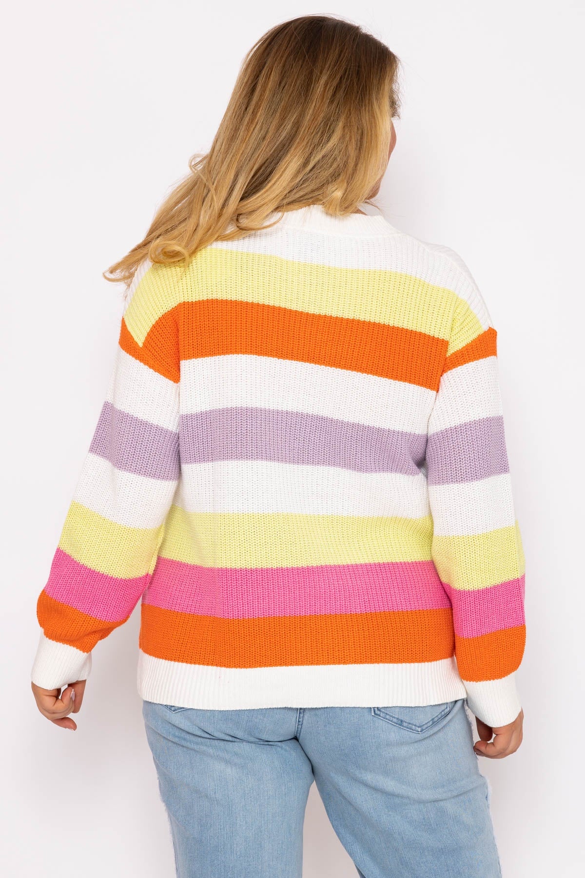 Oversized rainbow outlet knit sweater