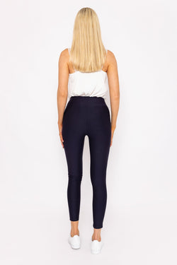 Carraig Donn PU Ponte Leggings in Navy