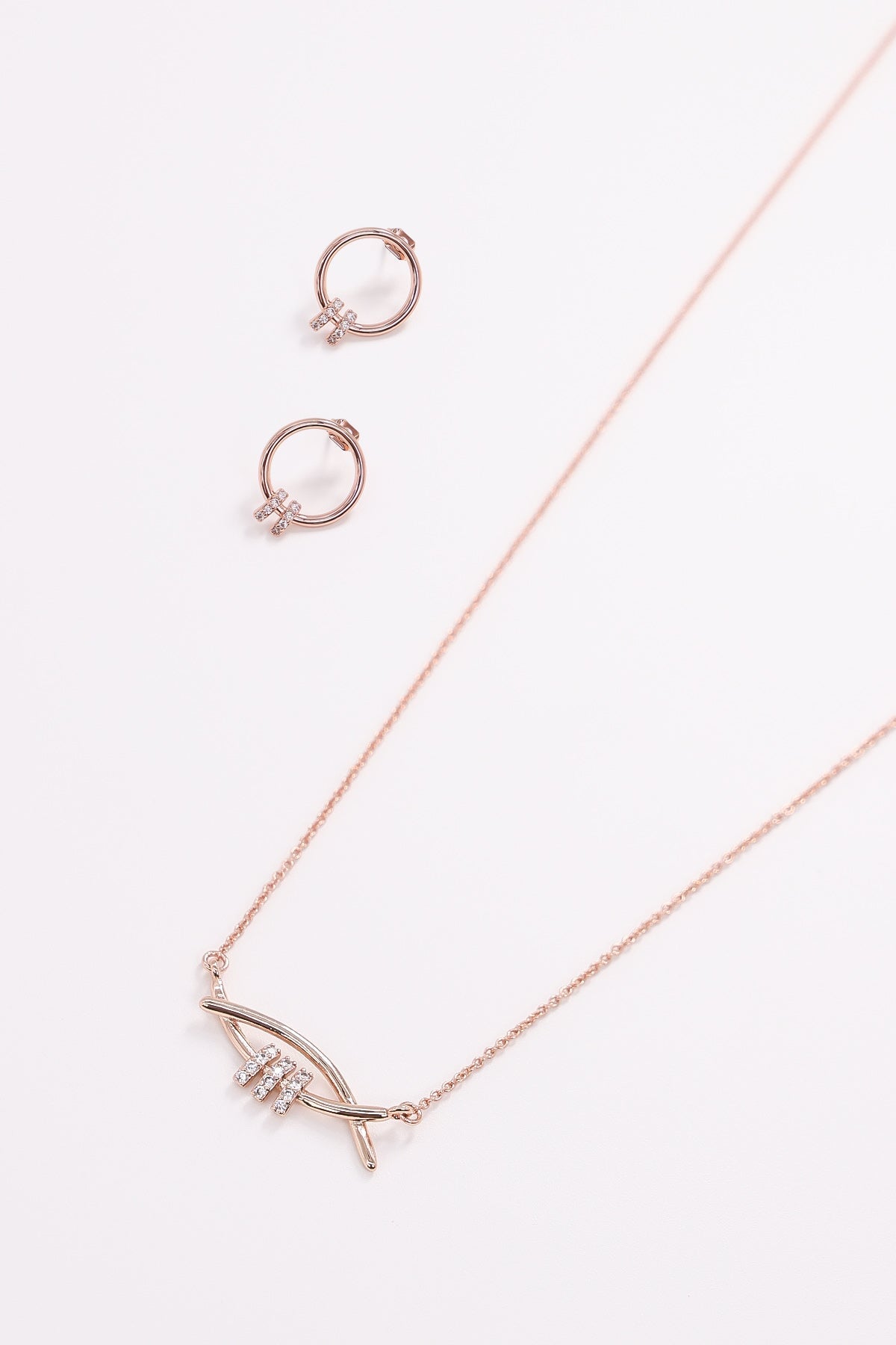 Double on sale bar necklace