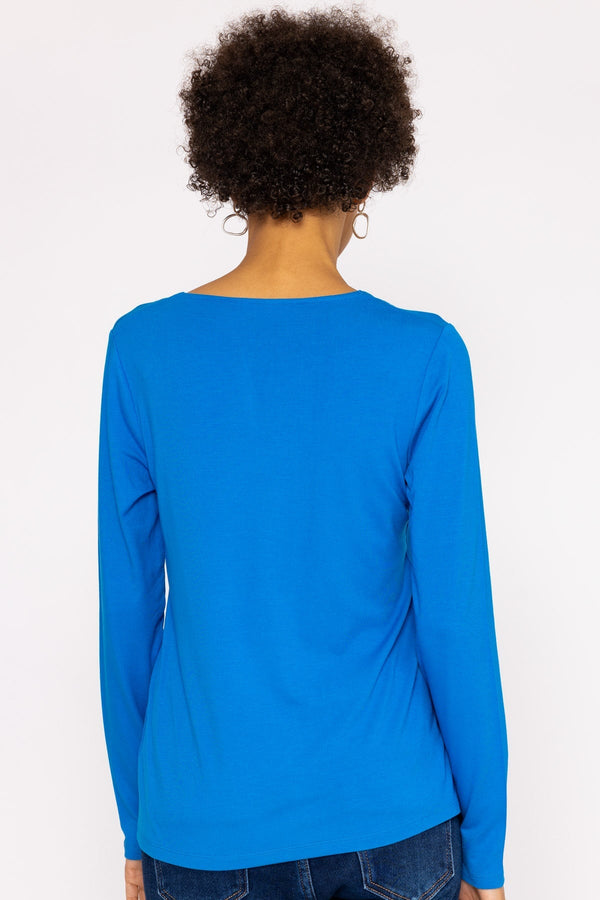 Carraig Donn Scoop Neck Tee in Cobalt