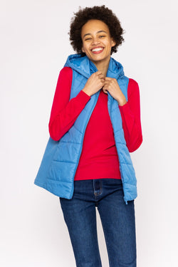 Carraig Donn Short Quilted Gilet in Blue