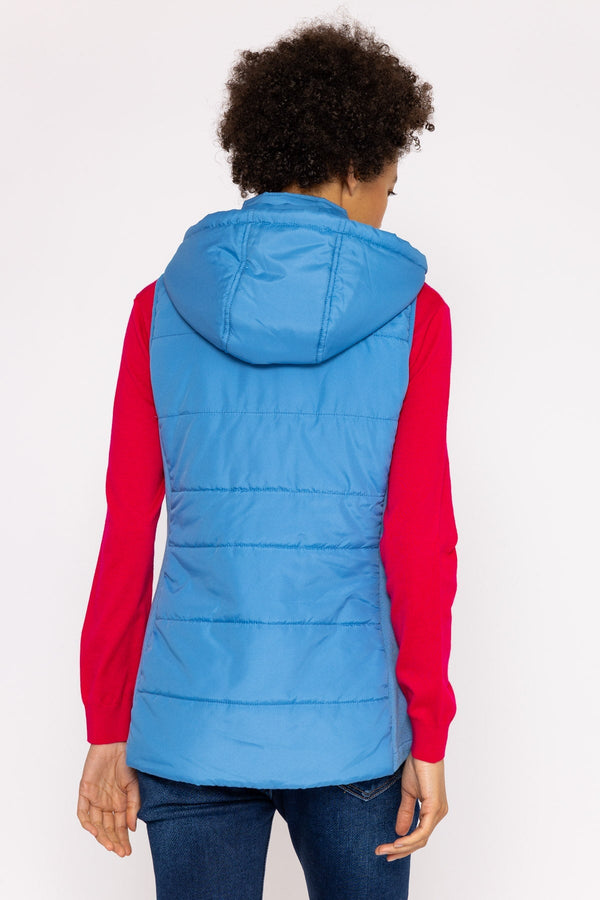 Carraig Donn Short Quilted Gilet in Blue