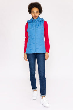 Carraig Donn Short Quilted Gilet in Blue